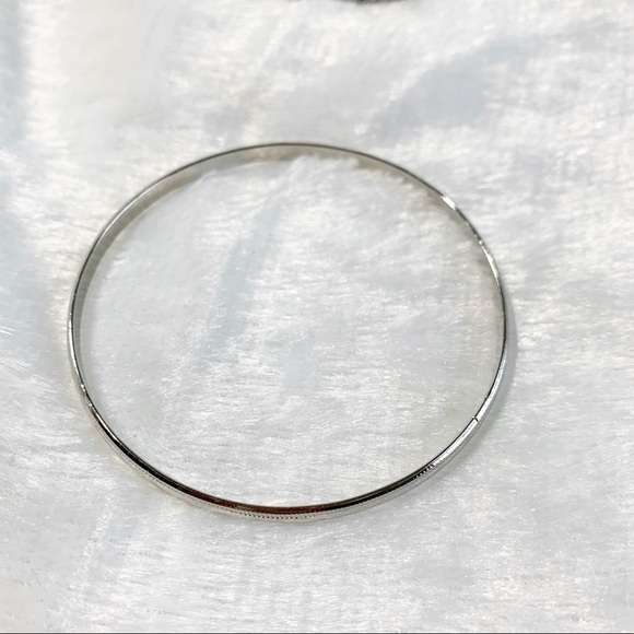 Silver bracelet set Hinge, elastic and bangle - Picture 4 of 13